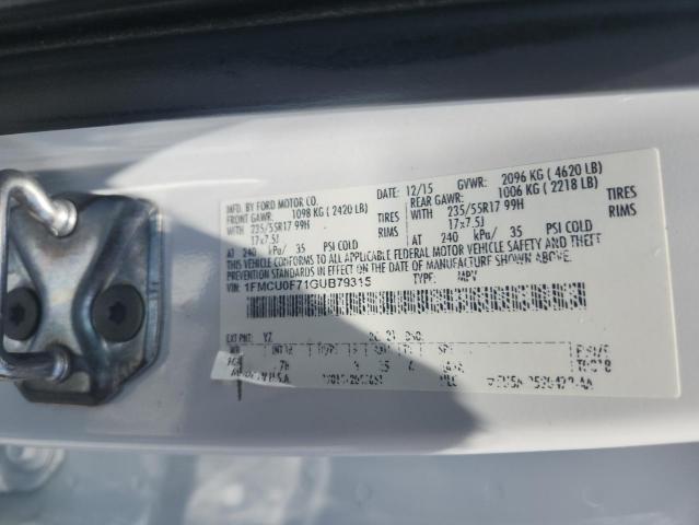 2016 FORD ESCAPE S 1FMCU0F71GUB79315