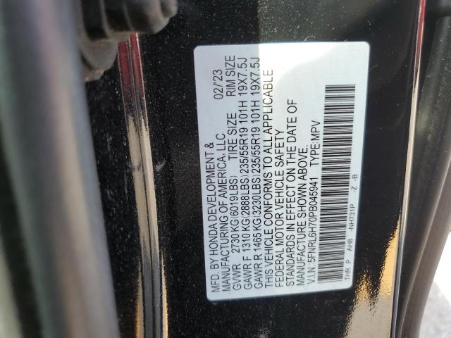 2023 HONDA ODYSSEY SP 5FNRL6H70PB045941