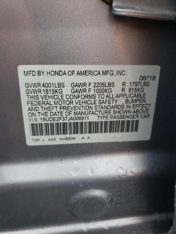 2018 ACURA ILX BASE W 19UDE2F37JA006911