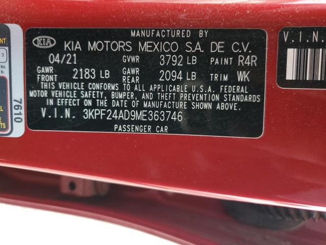 2021 KIA FORTE FE 3KPF24AD9ME363746