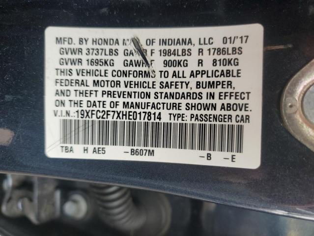 2017 HONDA CIVIC EX 19XFC2F7XHE017814