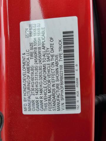 2024 HONDA RIDGELINE 5FPYK3F86RB023168