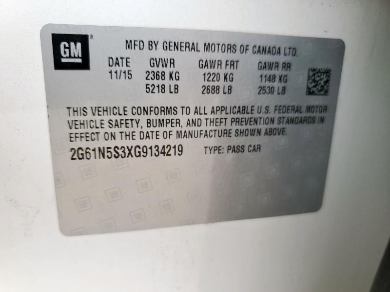 2016 CADILLAC XTS LUXURY - 2G61N5S3XG9134219