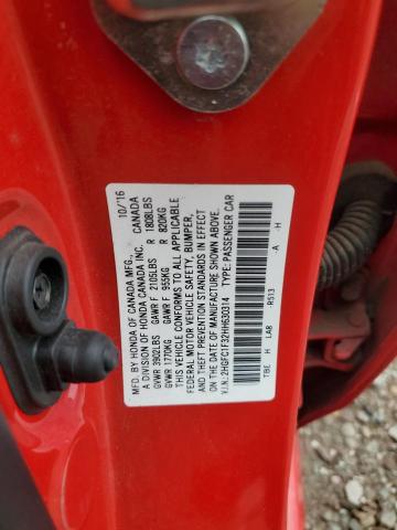 2017 HONDA CIVIC EX 2HGFC1F32HH630314