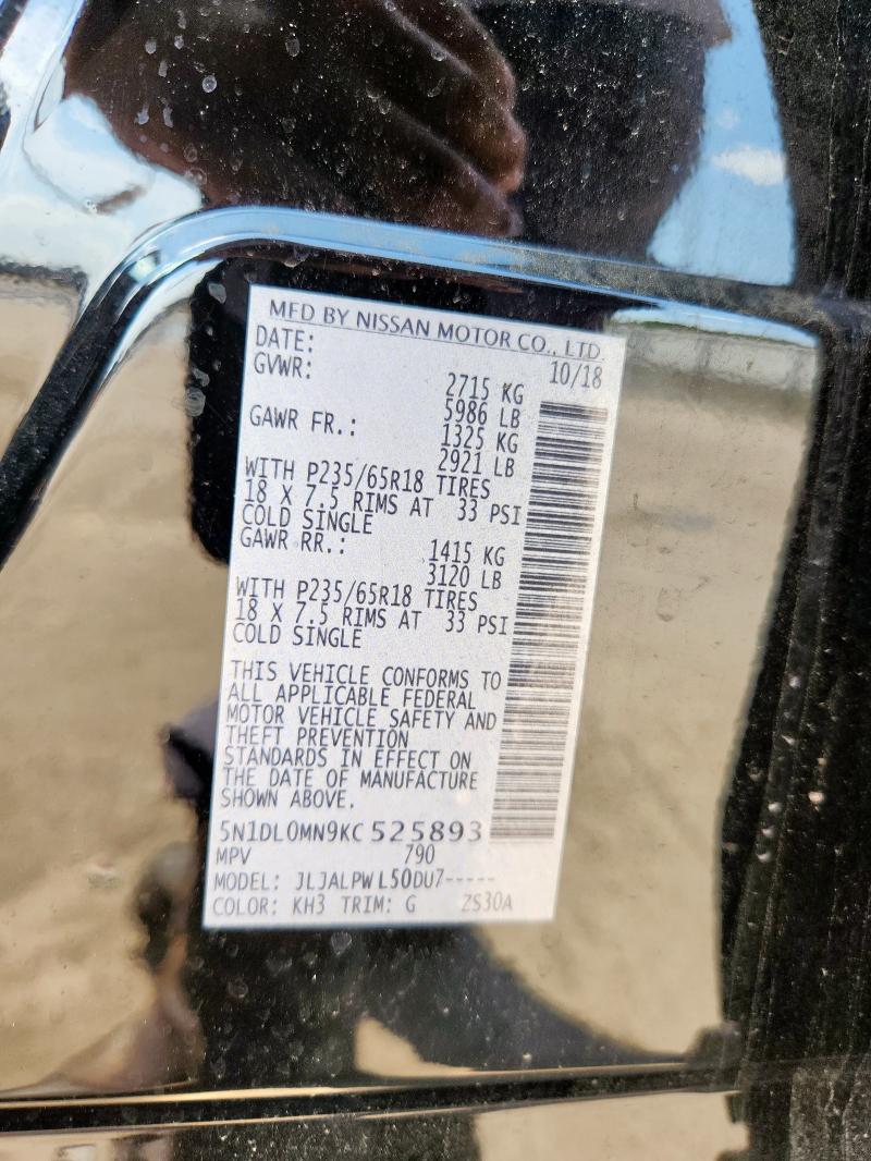 2019 INFINITI QX60 LUXE 5N1DL0MN9KC525893