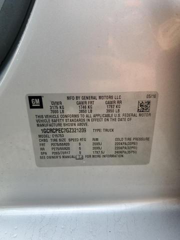 2016 CHEVROLET SILVERADO 1GCRCPEC7GZ321209