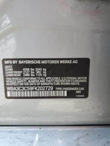 2015 BMW 320 I XDRI WBA3C3C59FK202729