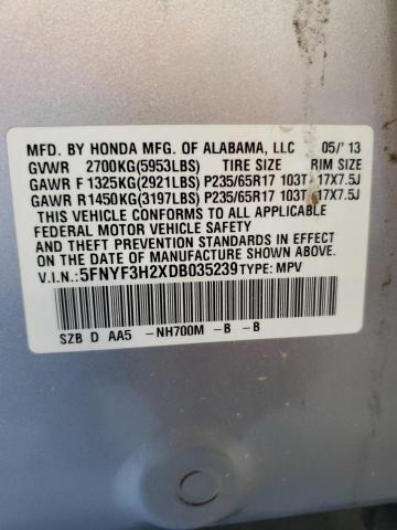 2013 HONDA PILOT LX - 5FNYF3H2XDB035239
