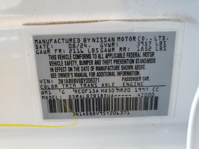 2025 NISSAN SENTRA S 3N1AB8BV9SY206371