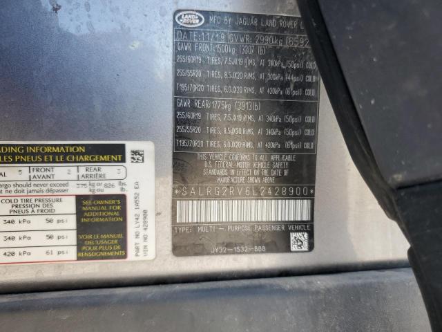 2020 LAND ROVER DISCOVERY SALRG2RV6L2428900
