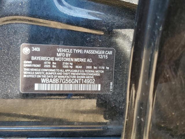 2016 BMW 340 XI WBA8B7G56GNT14902
