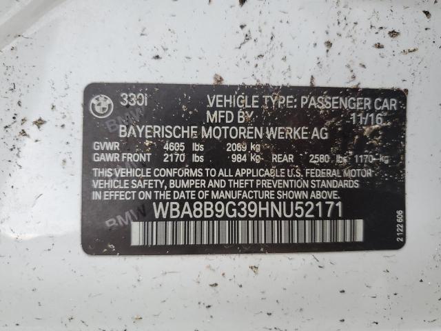 2017 BMW 330 I WBA8B9G39HNU52171