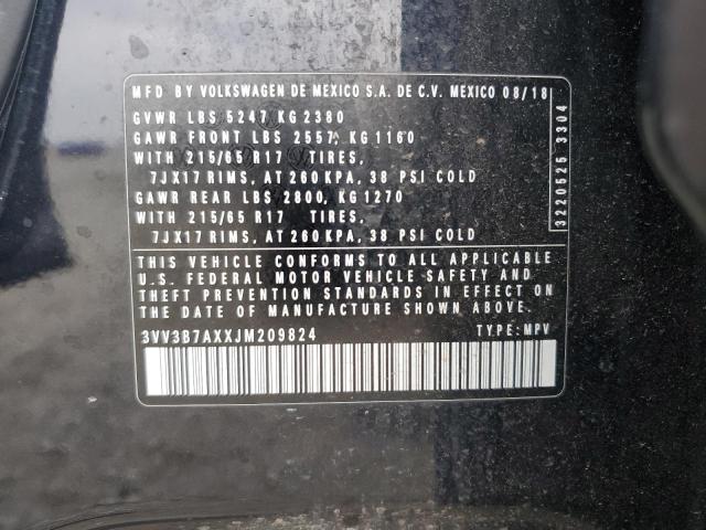 2018 VOLKSWAGEN TIGUAN SE 3VV3B7AXXJM209824