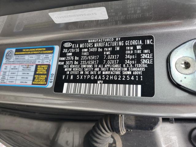 2017 KIA SORENTO LX 5XYPG4A52HG225411