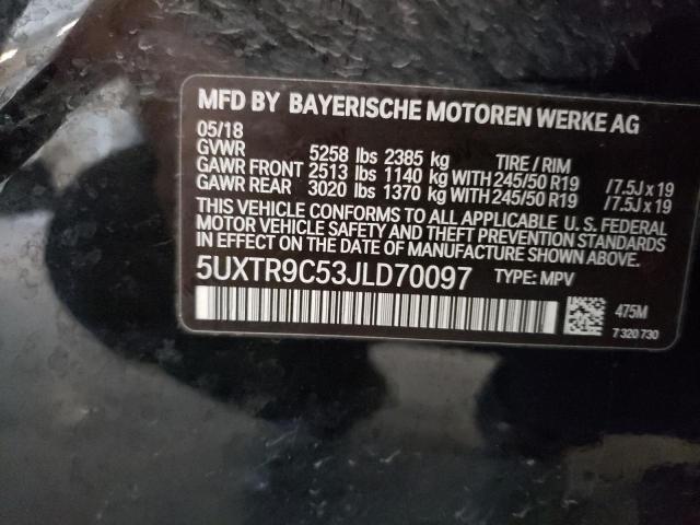 2018 BMW X3 XDRIVE3 5UXTR9C53JLD70097
