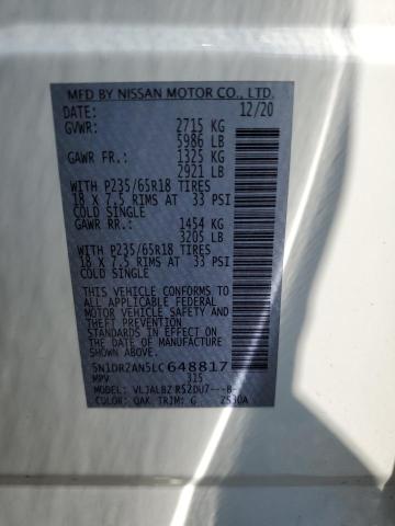 2020 NISSAN PATHFINDER 5N1DR2AN5LC648817
