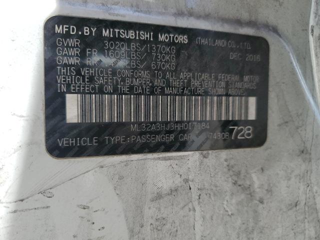 2017 MITSUBISHI MIRAGE ES - ML32A3HJ3HH017184
