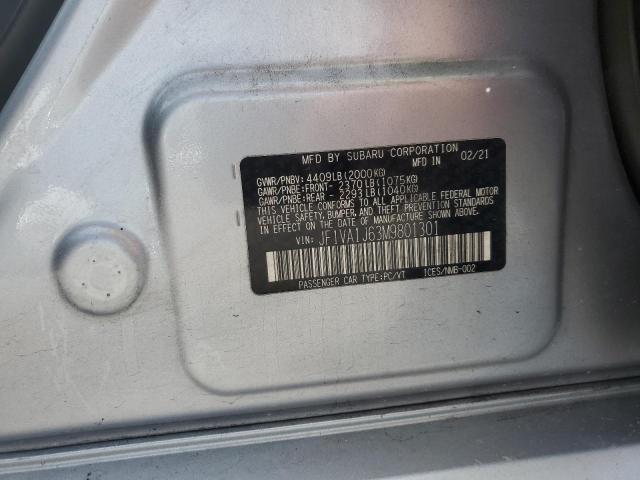 2021 SUBARU WRX LIMITE JF1VA1J63M9801301