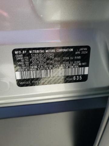 2024 MITSUBISHI OUTLANDER JA4J3VA86RZ064401