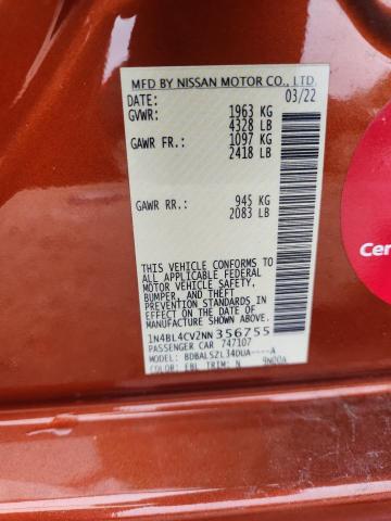 2022 NISSAN ALTIMA SR 1N4BL4CV2NN356755