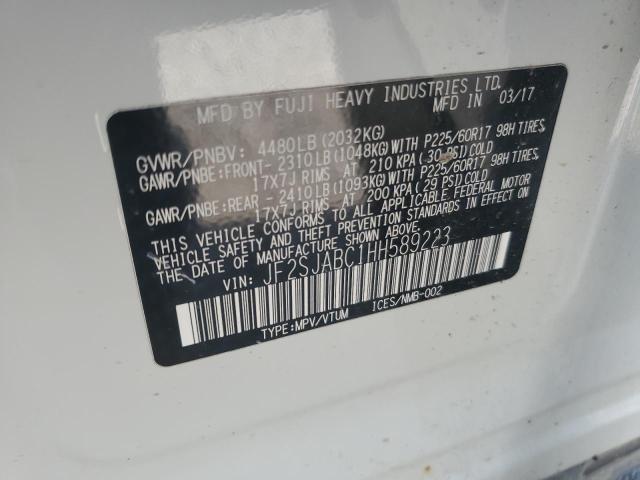 2017 SUBARU FORESTER 2.5I JF2SJABC1HH589223