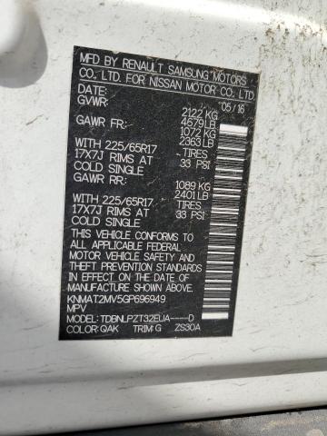 2016 NISSAN ROGUE S - KNMAT2MV5GP696949