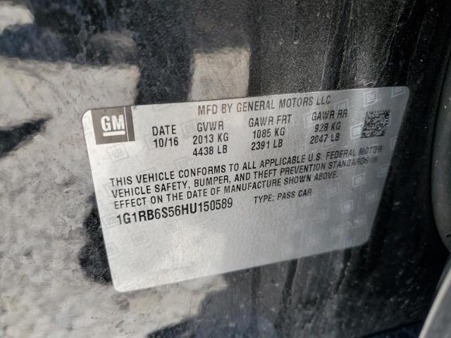 2017 CHEVROLET VOLT PREMI 1G1RB6S56HU150589