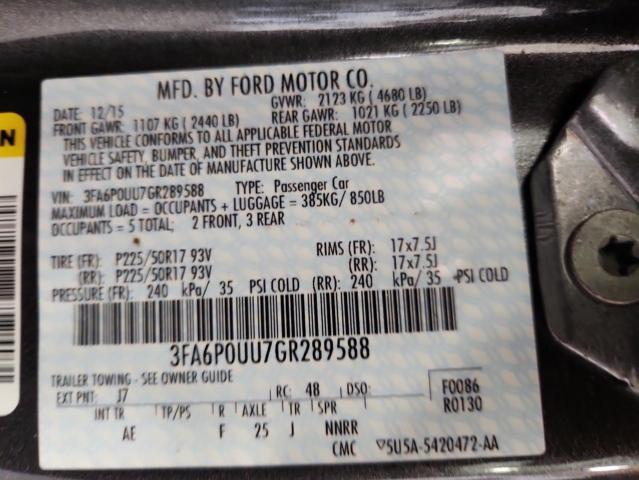 2016 FORD FUSION S H 3FA6P0UU7GR289588