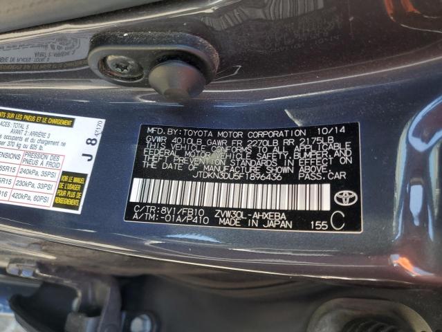 2015 TOYOTA PRIUS JTDKN3DU5F1896436
