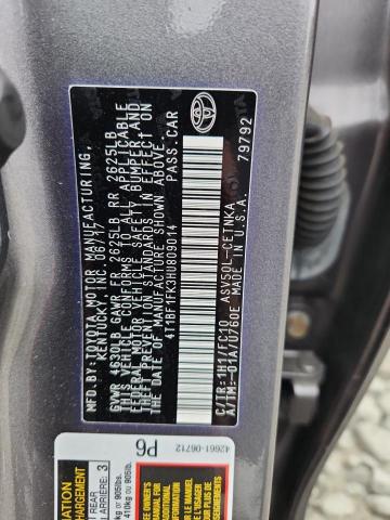 2017 TOYOTA CAMRY LE 4T1BF1FK3HU809014