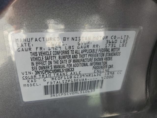 2021 NISSAN KICKS SV 3N1CP5CV0ML510633