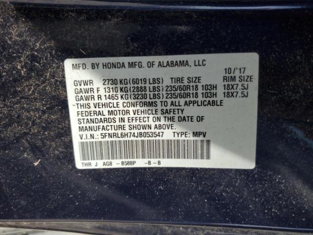 2018 HONDA ODYSSEY EX 5FNRL6H74JB053547