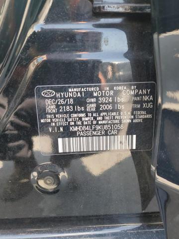 2019 HYUNDAI ELANTRA SE KMHD84LF9KU851058