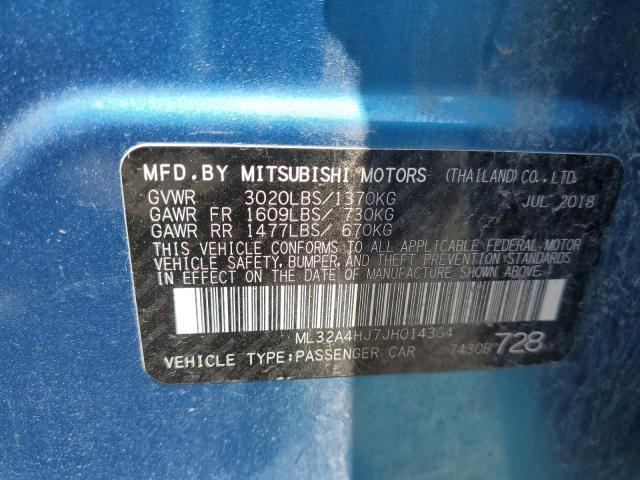 2018 MITSUBISHI MIRAGE SE ML32A4HJ7JH014364