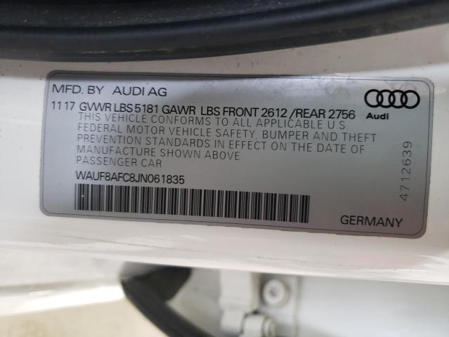 2018 AUDI A6 PREMIUM WAUF8AFC8JN061835