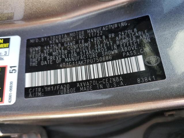 2023 TOYOTA CAMRY LE - 4T1C11AK7PU750686