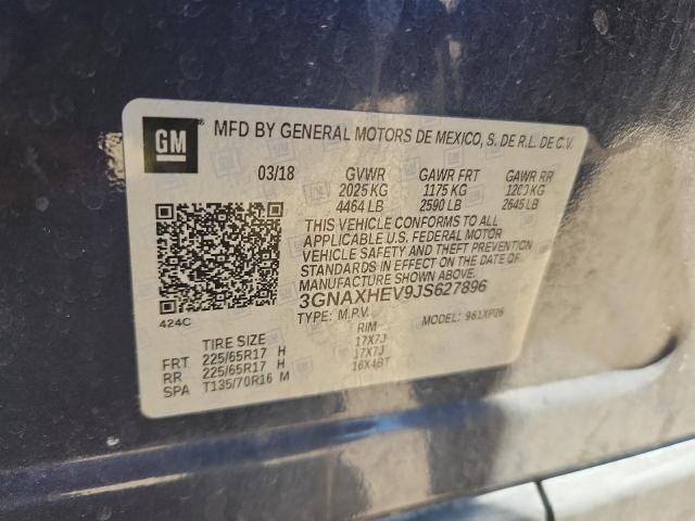 2018 CHEVROLET EQUINOX LS 3GNAXHEV9JS627896