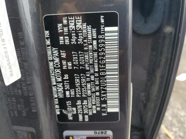 2015 HYUNDAI SANTA FE S 5XYZUDLB1FG295998