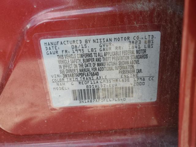 2015 NISSAN SENTRA S 3N1AB7AP0FL676840
