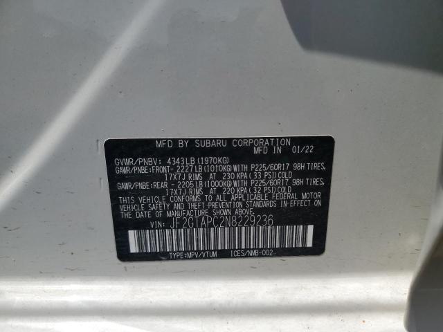 2022 SUBARU CROSSTREK JF2GTAPC2N8229236