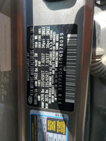 2016 KIA SORENTO LX 5XYPGDA54GG178039