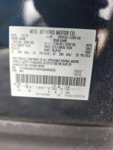 2017 FORD EXPLOR SPT 1FM5K8GT9HGA98202