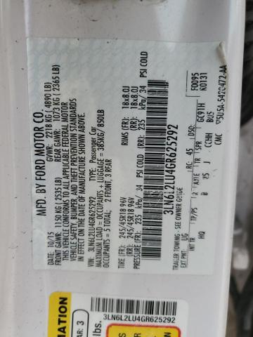 2016 LINCOLN MKZ HYBRID 3LN6L2LU4GR625292
