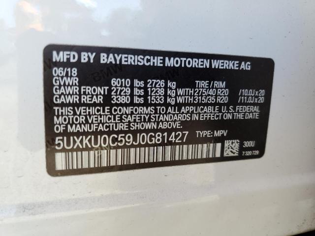 2018 BMW X6 SDRIVE35I 5UXKU0C59J0G81427