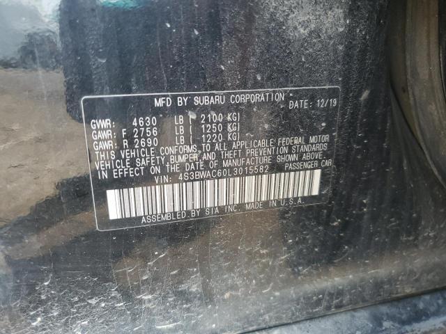 2020 SUBARU LEGACY PRE 4S3BWAC60L3015582
