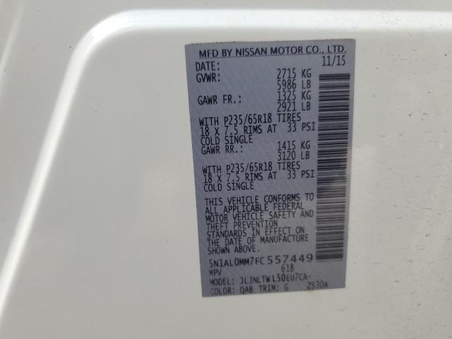 2015 INFINITI QX60 5N1AL0MM7FC557449