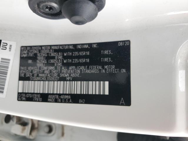 2020 TOYOTA HIGHLANDER - 5TDGBRCH0LS509327