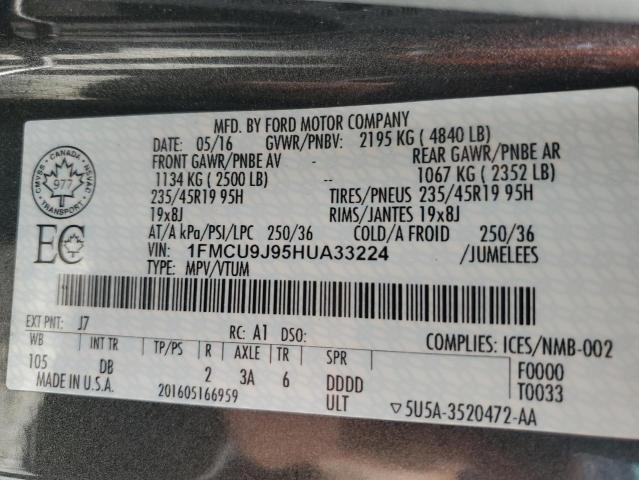 2017 FORD ESCAPE TIT 1FMCU9J95HUA33224