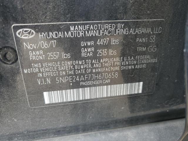2018 HYUNDAI 260 5NPE24AF7JH670658