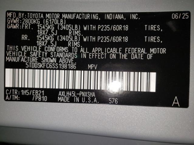 2025 TOYOTA SIENNA XSE 5TDDSKFC6SS198186